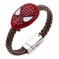 Marvel Spider Man Bracelet unisex καφέ χειροποίητη πλέξη με κουτί δώρου