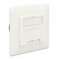 DELOCK Modular Wall Outlet Δικτύου, Cat.6A, 2x LSA, 2 Port