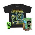 Funko Pocket Pop! & Tee (Child): Minecraft - Blue Creeper Vinyl Figure and T Shirt (M)
