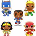 Funko Pop! 5-Pack Heroes: DC Super Heroes - Gingerbread Superman / Gingerbread Batman / Gingerbread Aquaman / Gingerbread Wonder Woman / Gingerbread The Flash (Special Edition) Vinyl Figures