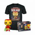 Funko Pop!  Tee (Adult): Marvel - Holiday Iron Man* Vinyl Figure  T-Shirt (L)