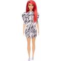 Mattel Barbie Doll - Fashionistas #168 - Red Hair Doll with Dress (GRB56)
