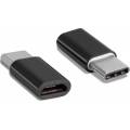 Powertech USB-C male - micro USB female (CAB-UC019)